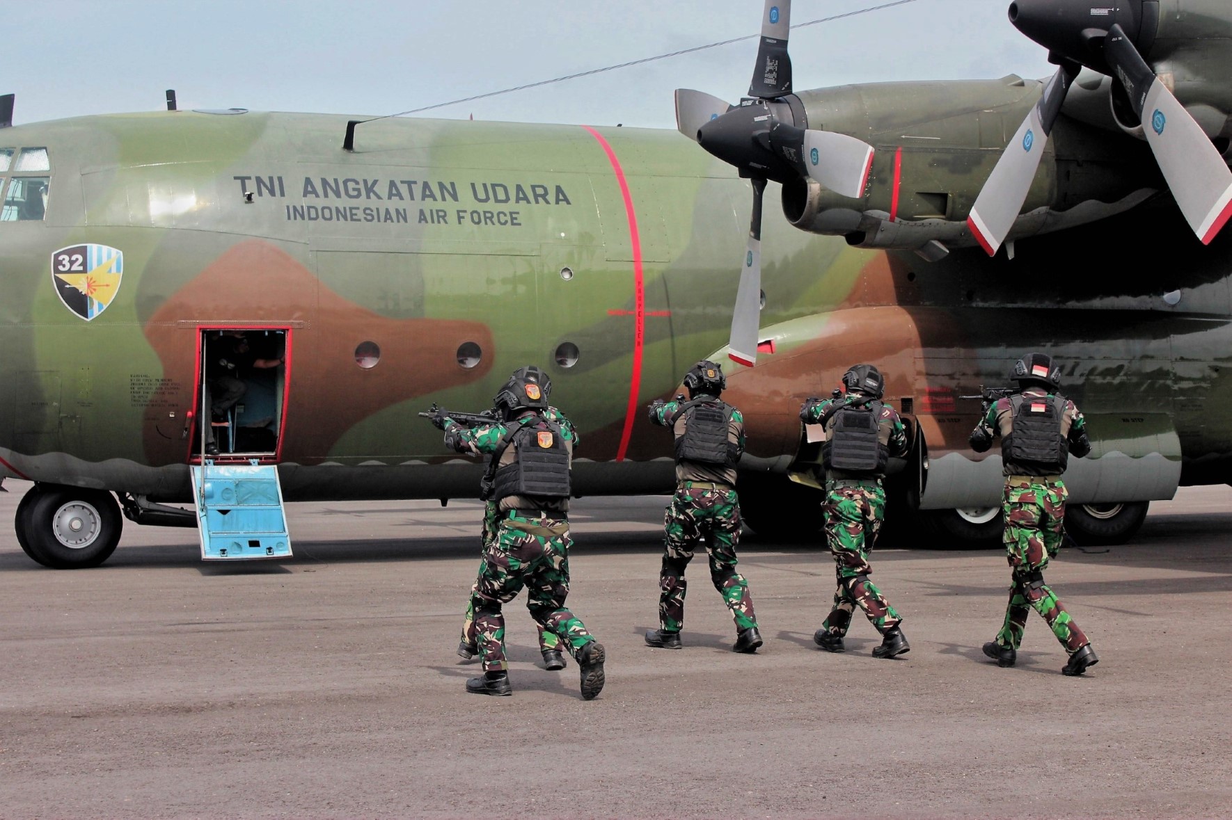 Batalyon Komando 463 Wingko I Kopasgat Laksanakan Simulasi Force Down Dalam Rangka Latihan Perkasa B Tahun 2025