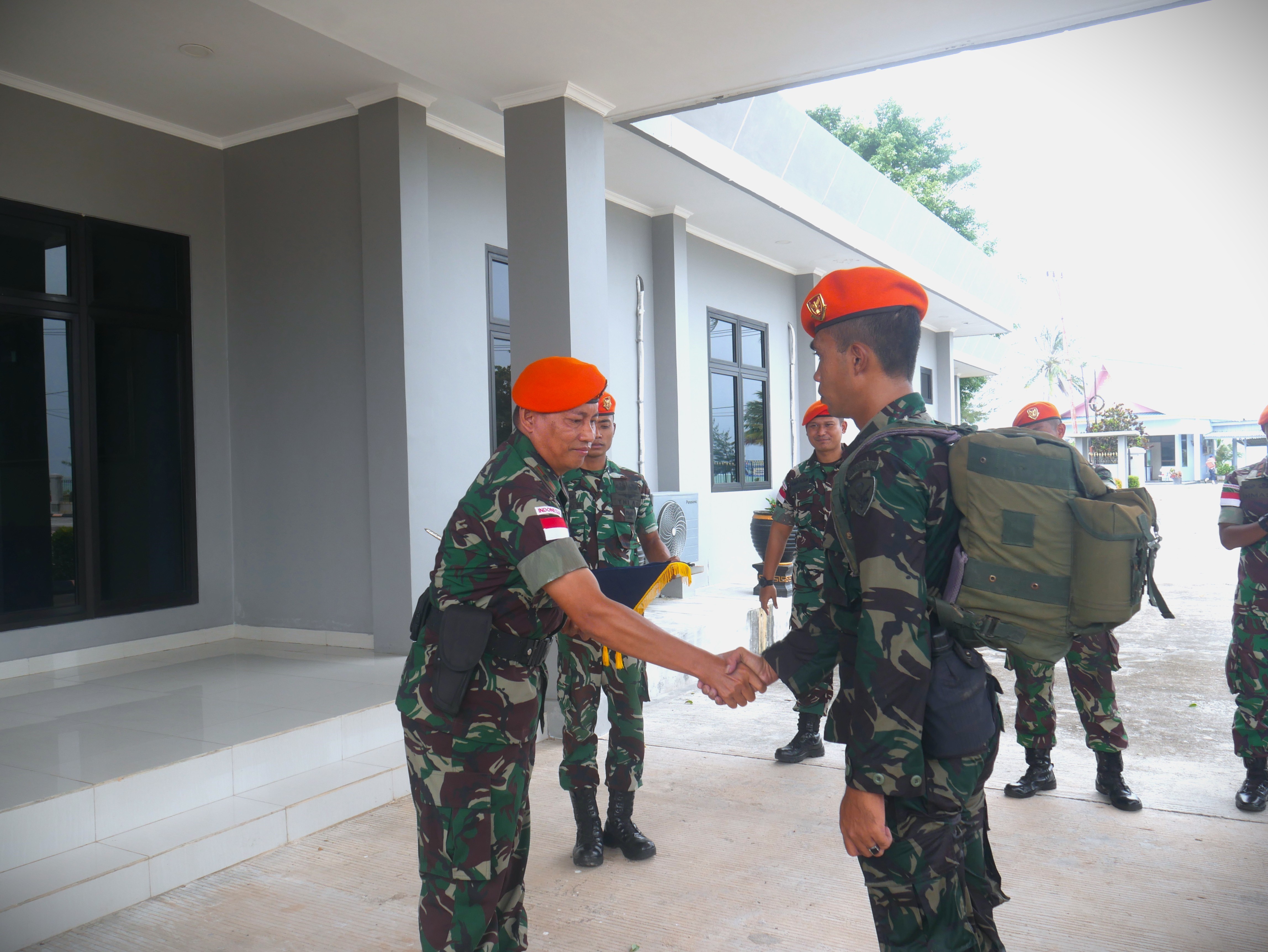 Penyambutan Perwira Baru Detasemen Hanud 477 Kopasgat
