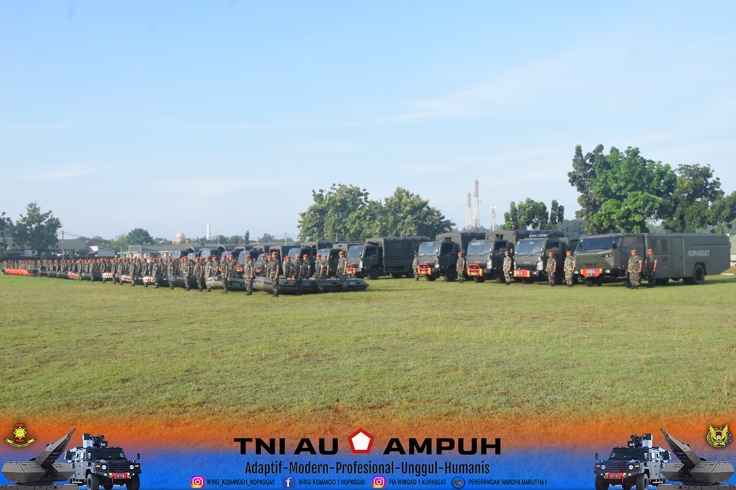 Wing Komando I Kopasgat Siagakan 12 Tim Search And Rescue Untuk Evakuasi Korban Banjir Di Jabodetabek