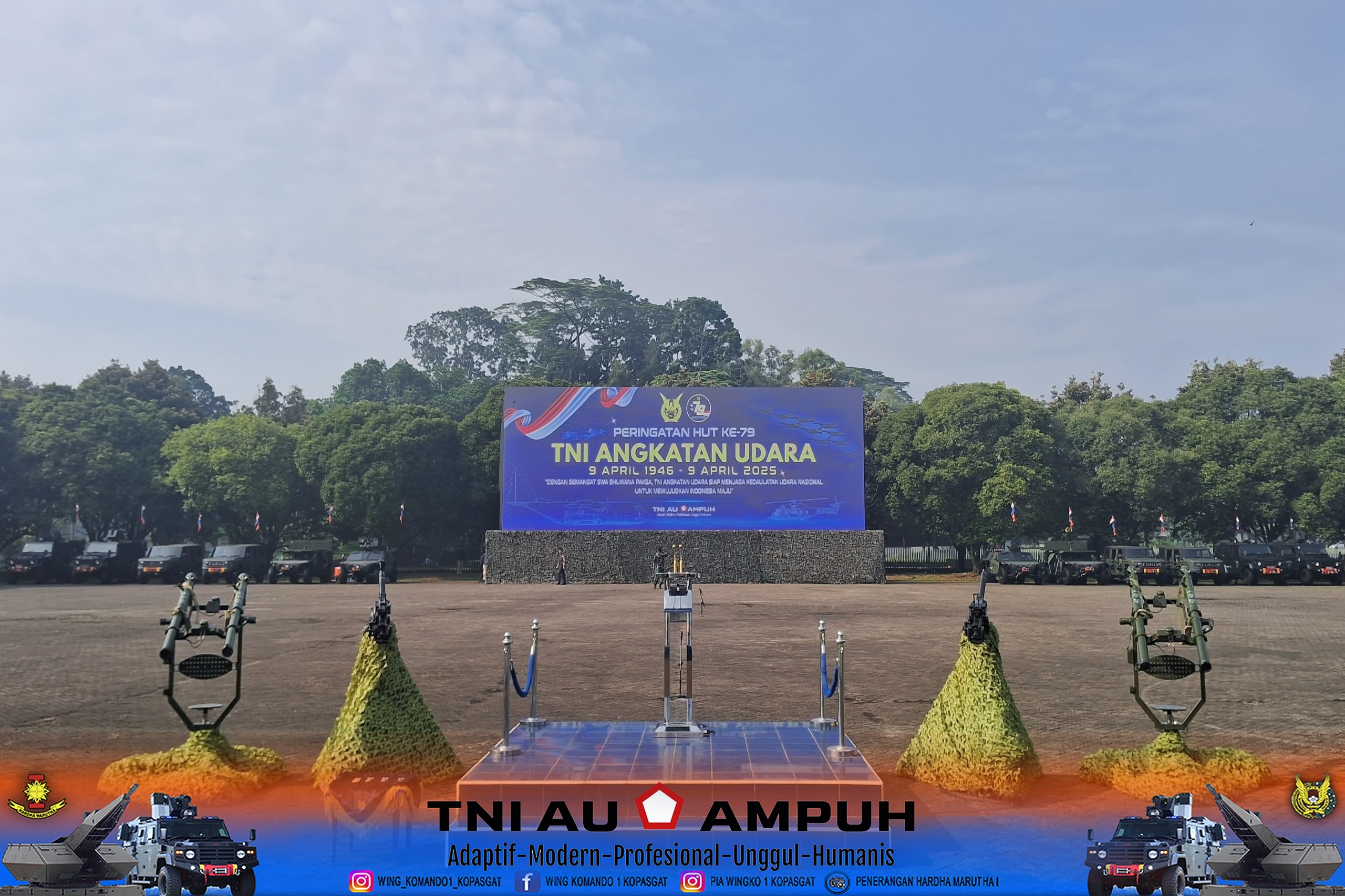 Gladi Bersih Upacara Hut Ke-79 Tni Angkatan Udara Di Markas Besar Angakatan Udara
