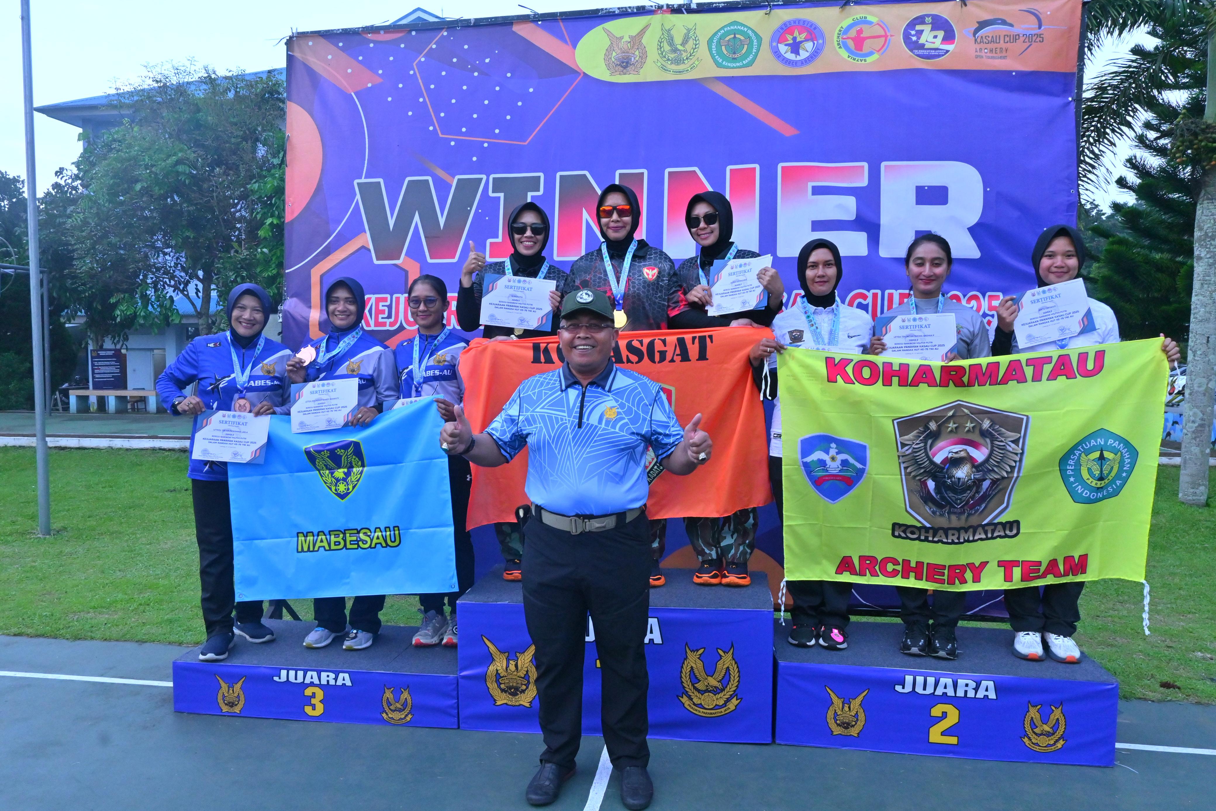 Wara Kopasgat Sabet Mendali Emas Pada Kejuaraan Panahan Kasau Cup 2025