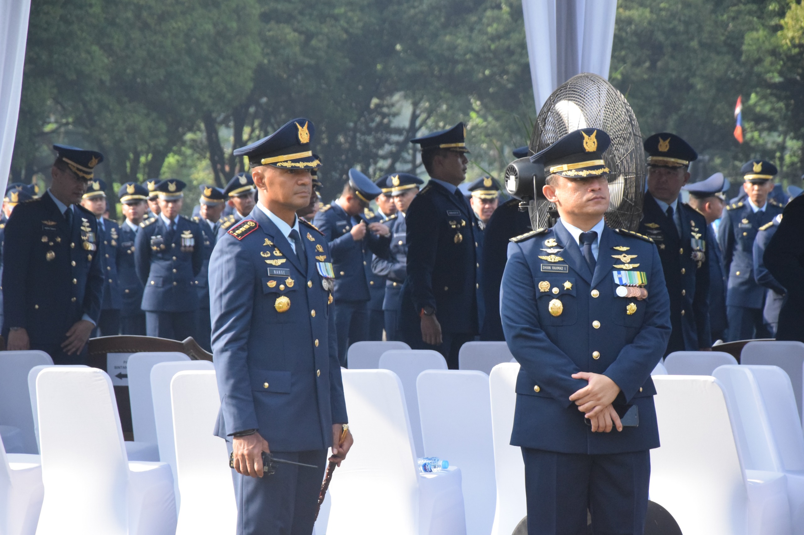 Prajurit Wing Komando I Kopasgat Ikuti Upacara HUT Ke-79 TNI Angkatan Udara Di Markas Besar Angakatan Udara