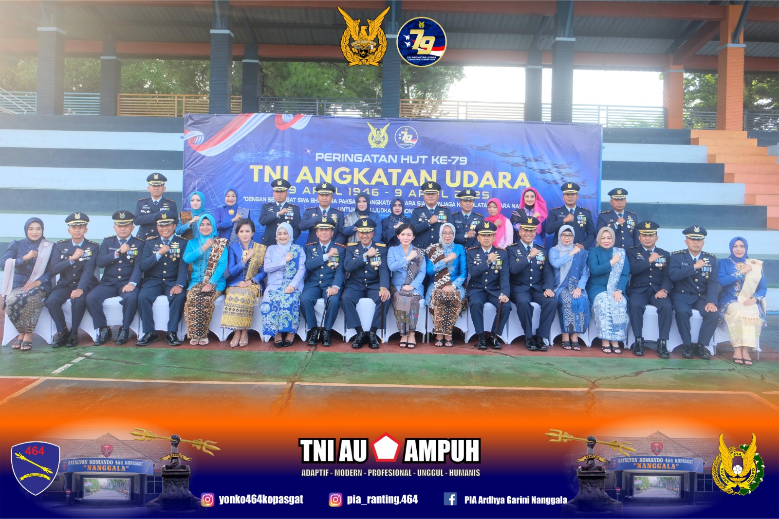 Prajurit Yonko 464 Kopasgat Ikuti Upacara HUT Ke – 79 TNI Angkatan Udara