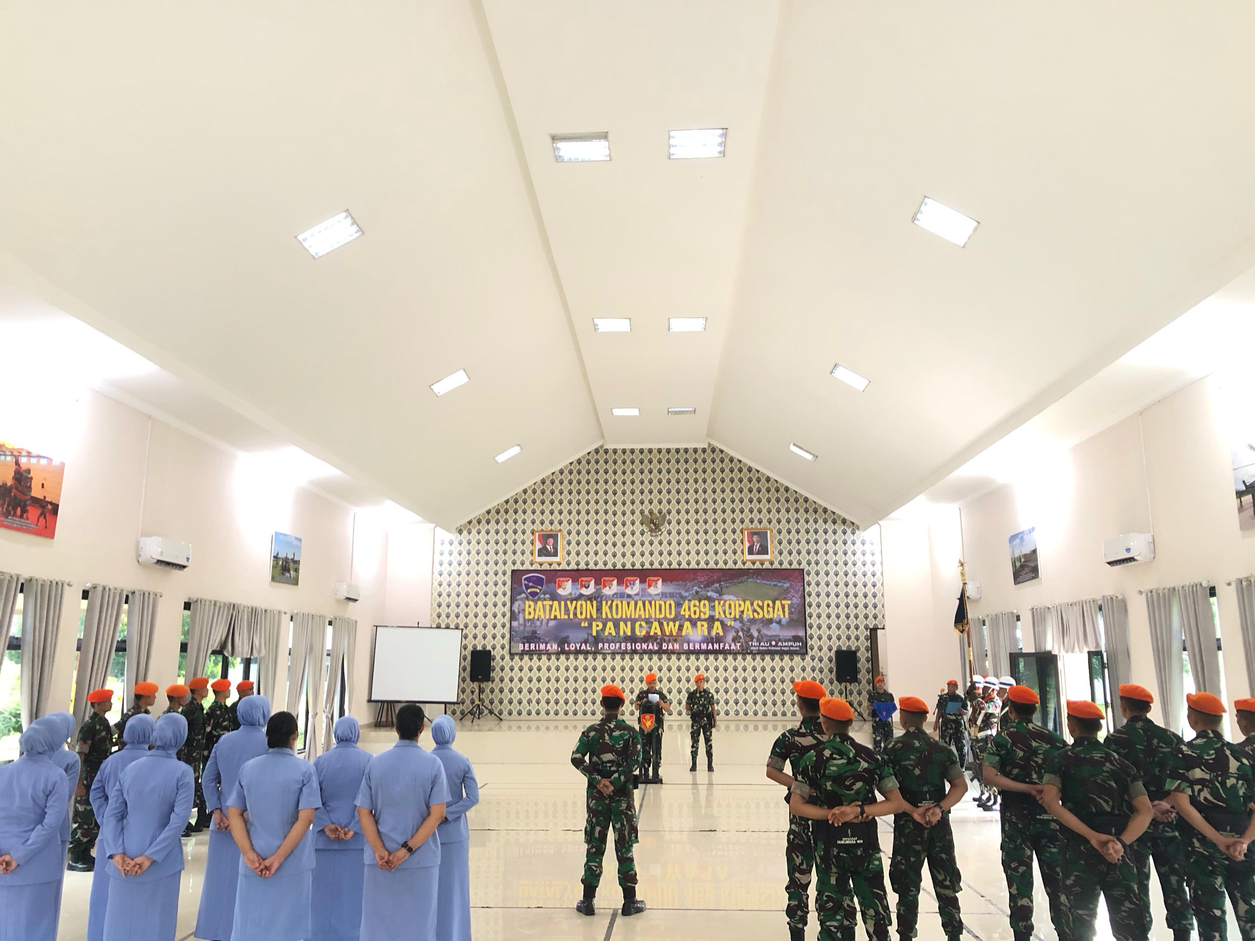 Tradisi Pindah Satuan Prajurit Batalyon Komando 469 Kopasgat