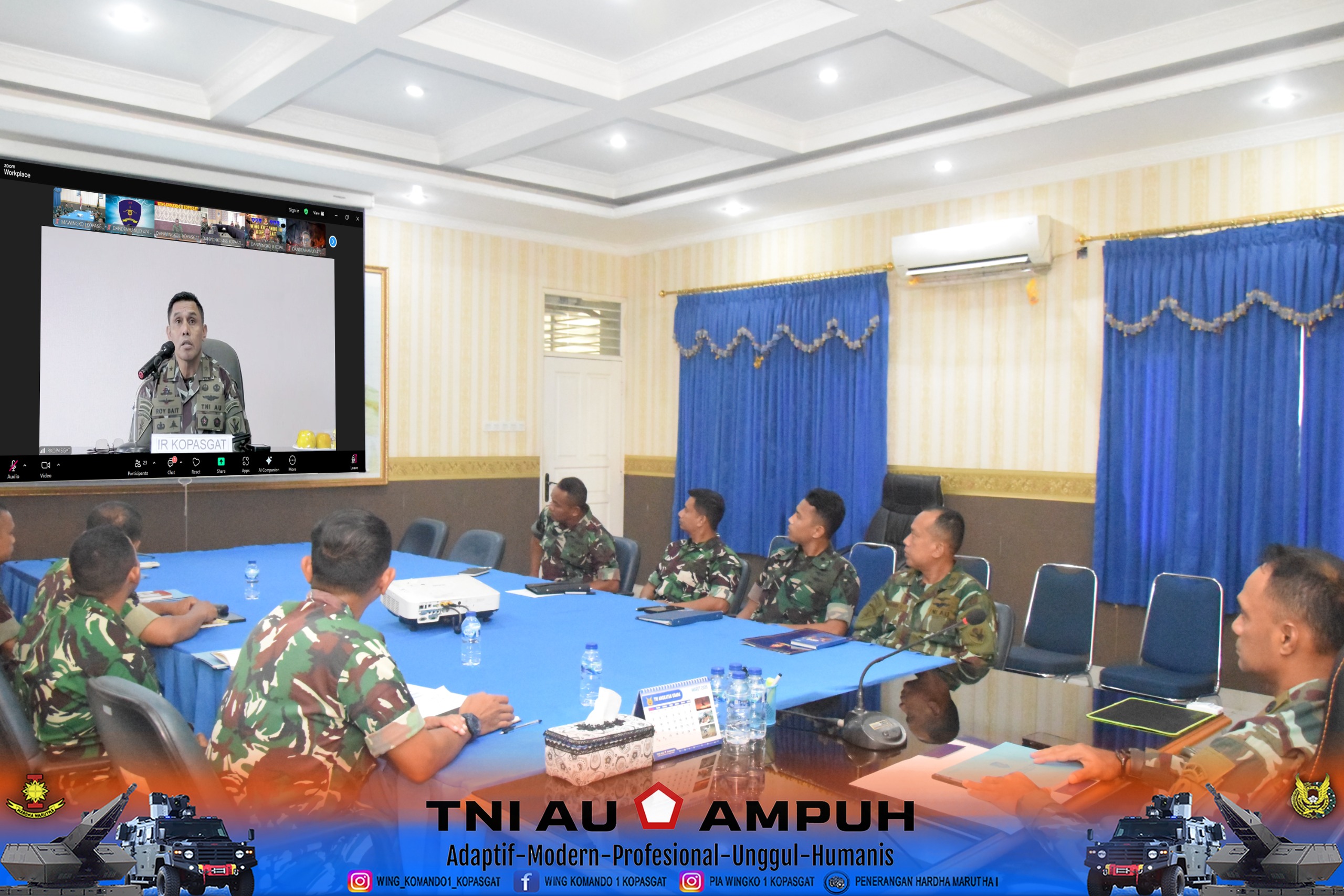 Prajurit Wing Komando I Kopasgat Melaksanakan Apel Kesiapan Pengamanan Ibu Kota Jakarta