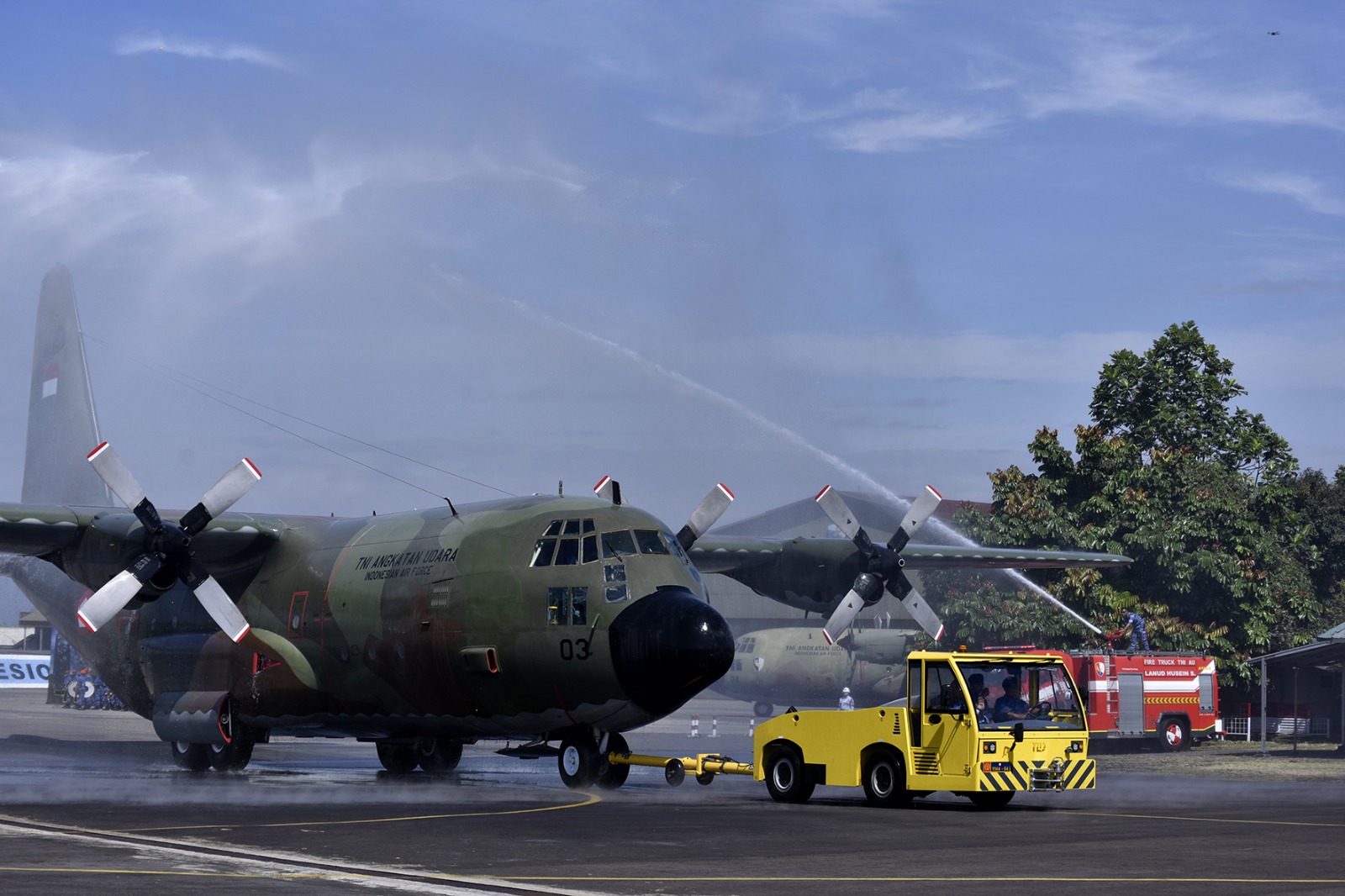 Dankopasgat Hadiri Tradisi Penuh Makna Pengabdian Hercules C-130B Alfa-1303
