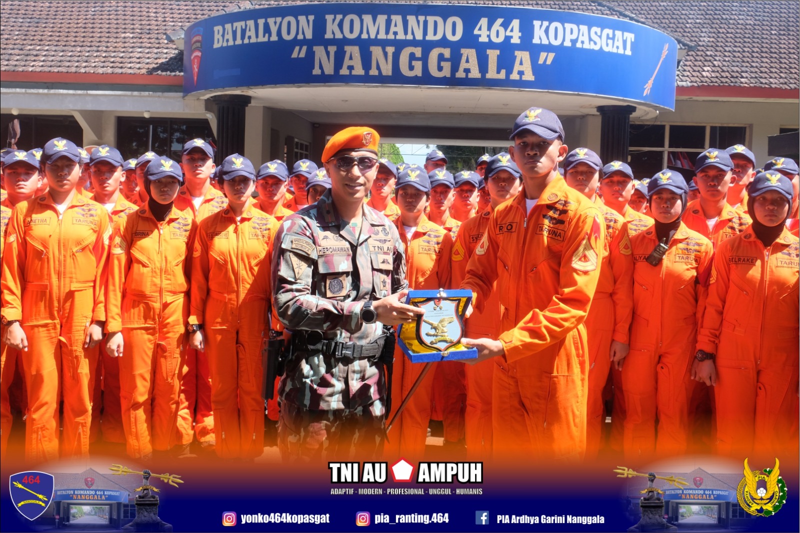 Cakra Wahana Paksa (Navigasi Udara) Taruna Taruni AAU TA. 2025 Kunjungi Yonko 464 Kopasgat
