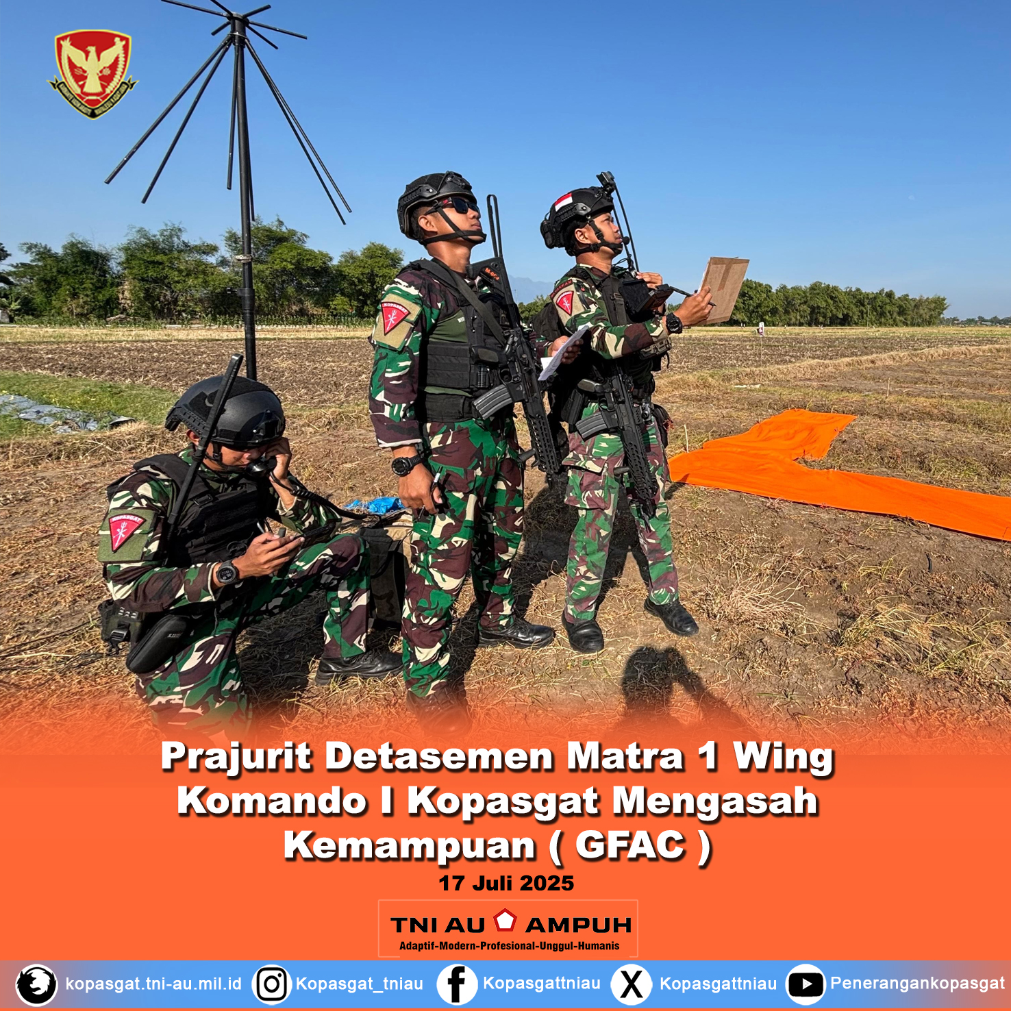 Prajurit Detasemen Matra 1 Wing Komando I Kopasgat Kembali Mengasah Kemampuan Ground Forward Air Controller ( GFAC )