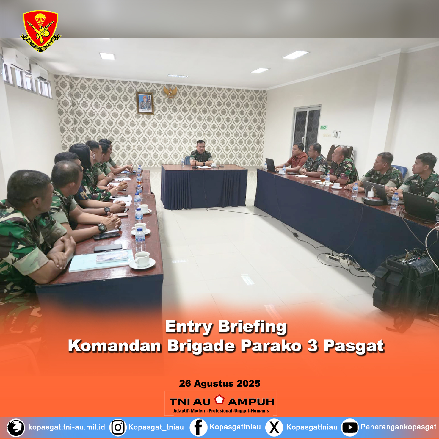 Entry Briefing Komandan Brigade Parako 3 Pasgat