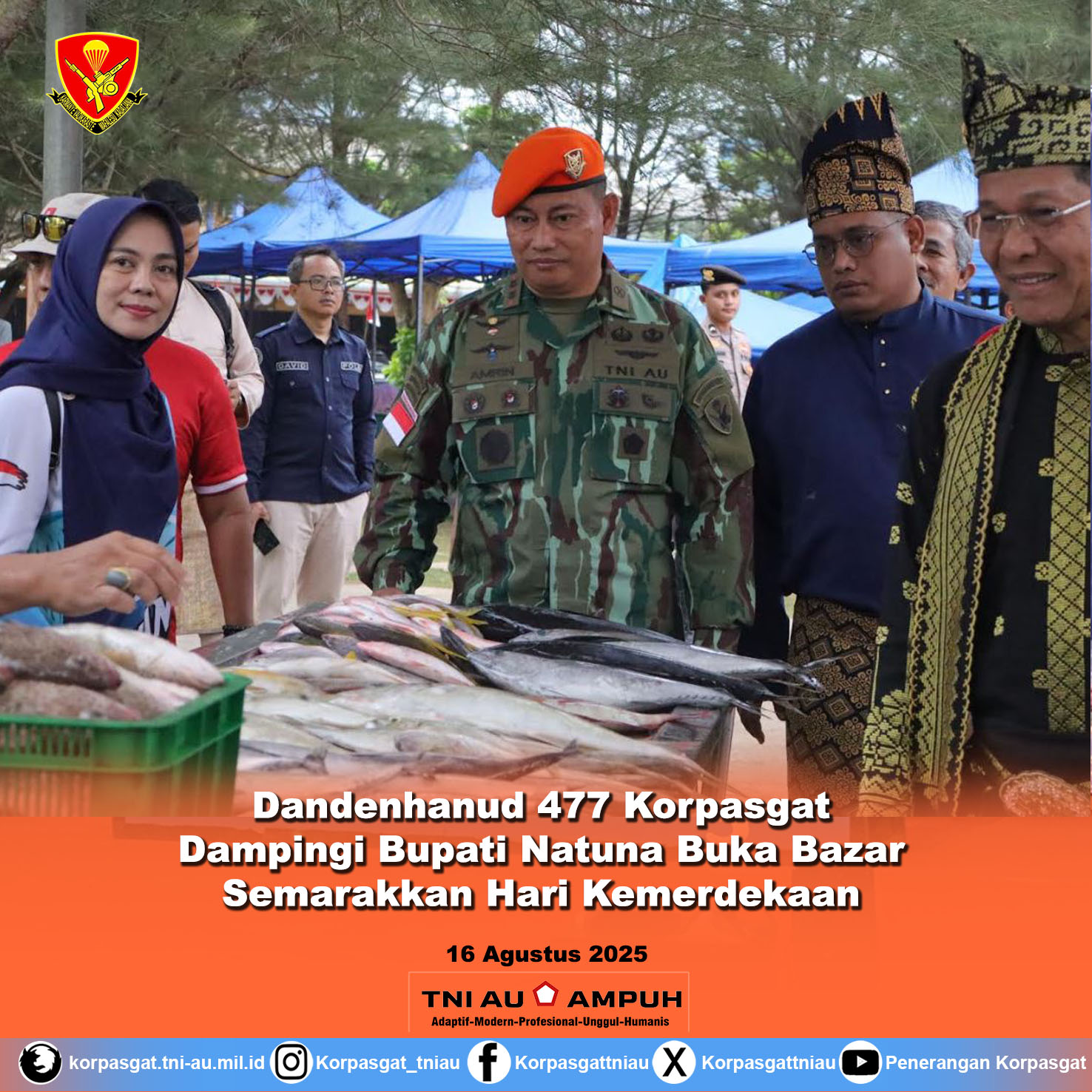 Dandenhanud 477 Dampingi Bupati Natuna Buka Bazar, Semarakkan Hari Kemerdekaan