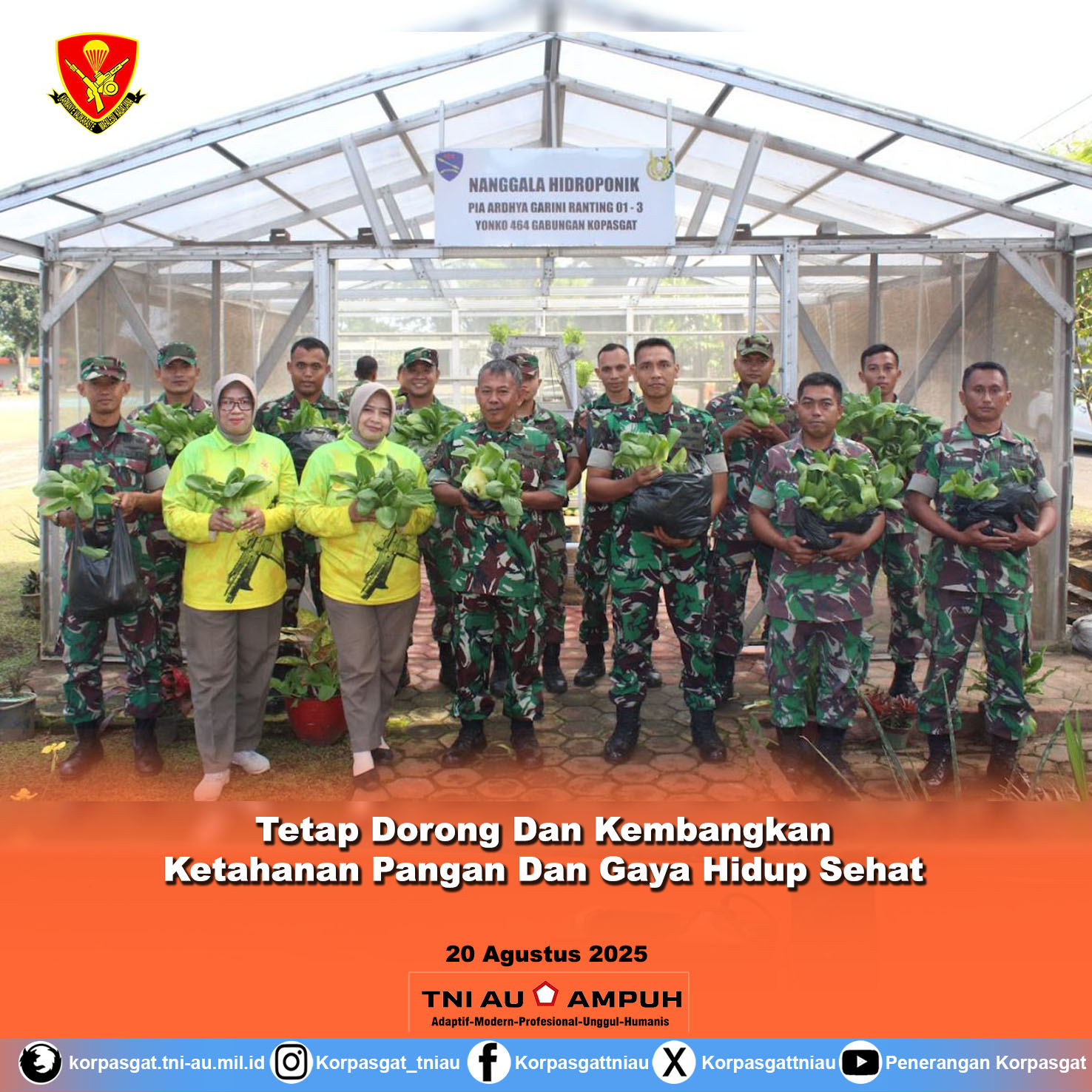Tetap Dorong Dan Kembangkan Ketahanan Pangan Dan Gaya Hidup Sehat