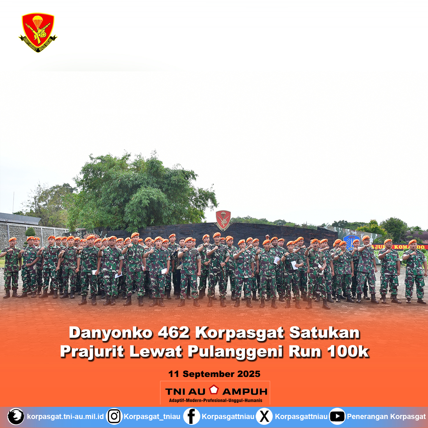 Danyonko 462 Korpasgat Satukan Prajurit Lewat Pulanggeni Run 100k