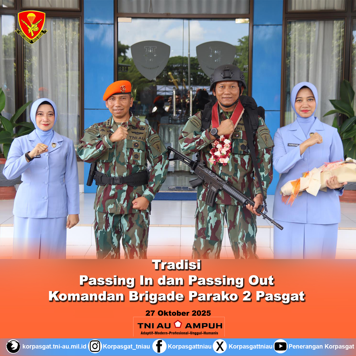 Tradisi Passing In dan Passing Out Komandan Brigade Parako 2 Pasgat