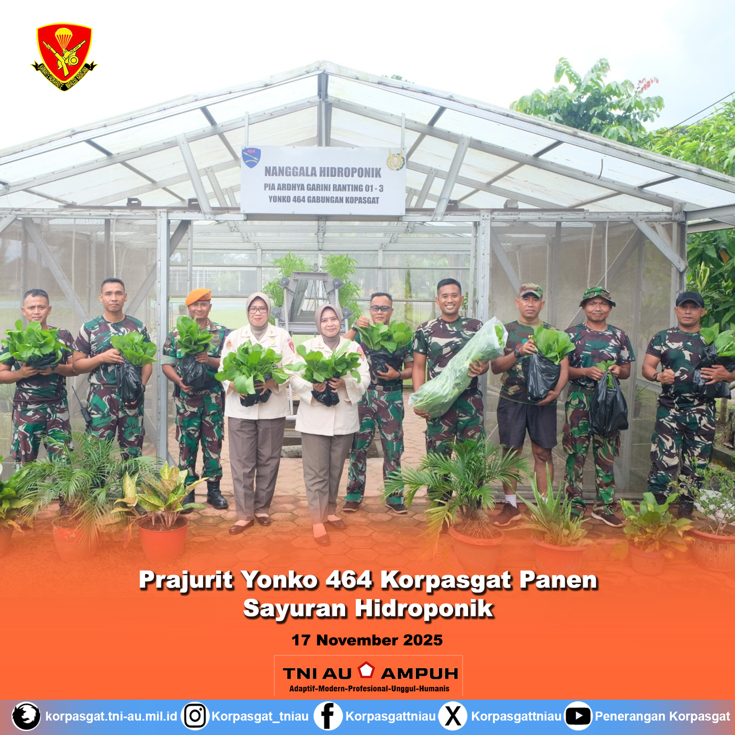 Prajurit Yonko 464 Korpasgat Panen Sayuran Hidroponik