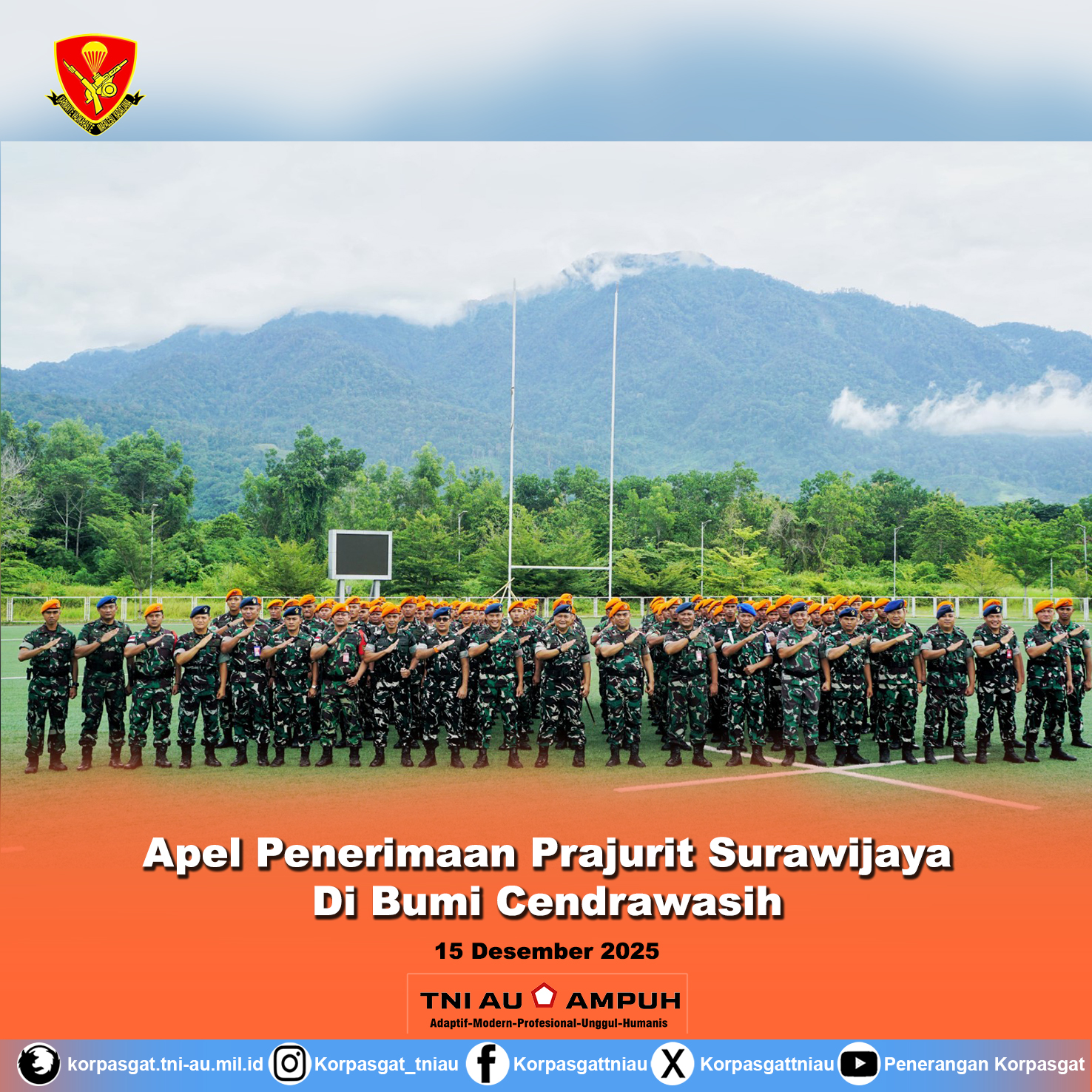Apel Penerimaan Prajurit Surawijaya Di Bumi Cendrawasih