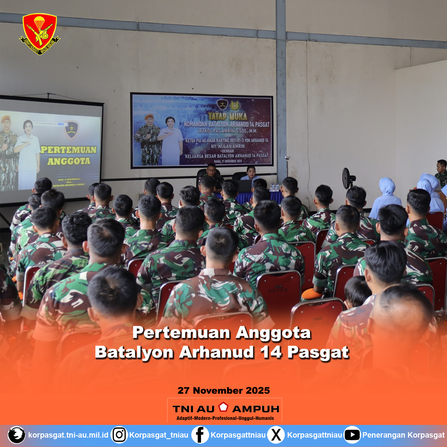 Pertemuan Anggota Batalyon Arhanud 14 Pasgat
