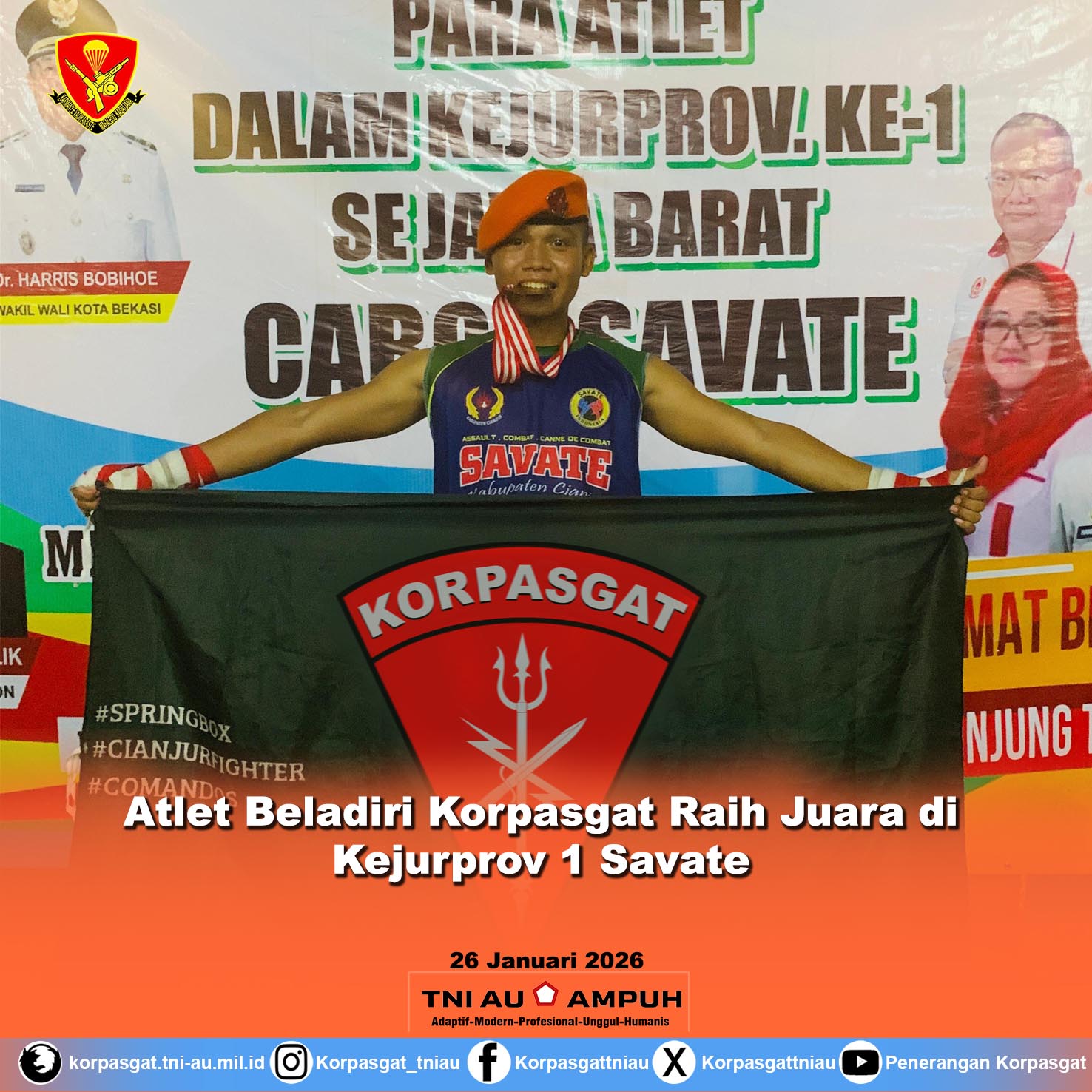 Atlet Beladiri Korpasgat Raih Juara di Kejurprov Savate