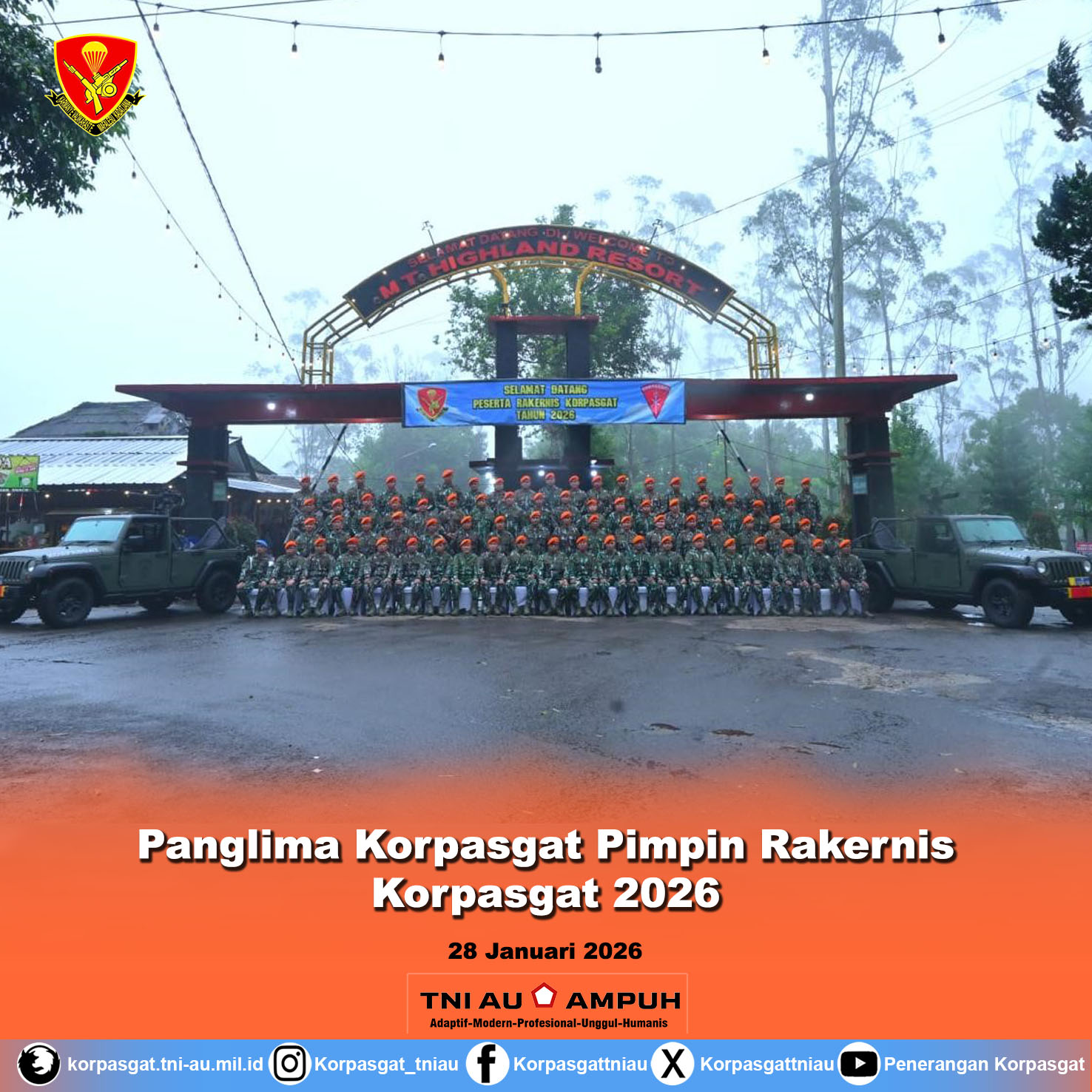 Panglima Korpasgat Pimpin Rakernis Korpasgat 2026