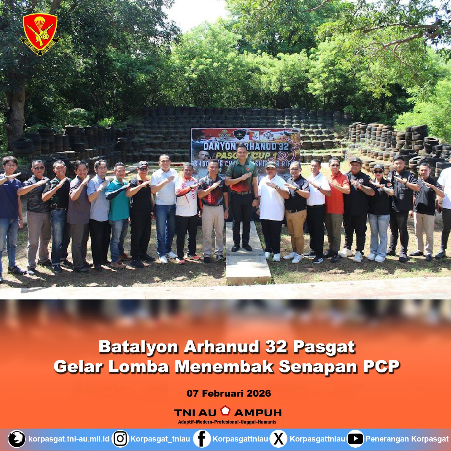 Batalyon Arhanud 32 Pasgat Gelar Lomba Menembak Senapan PCP