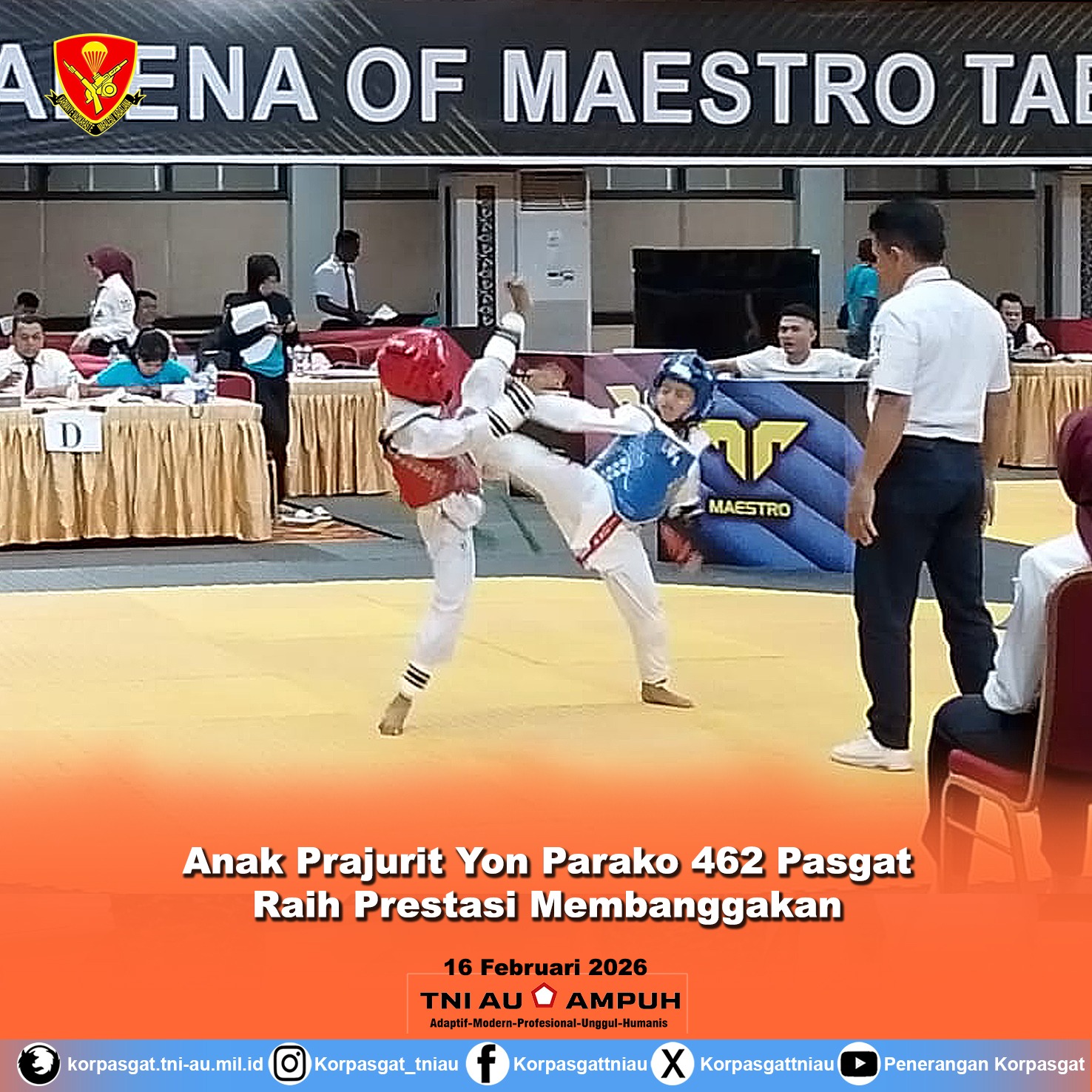 Anak Prajurit Yon Parako 462 Pasgat Raih Prestasi Membanggakan