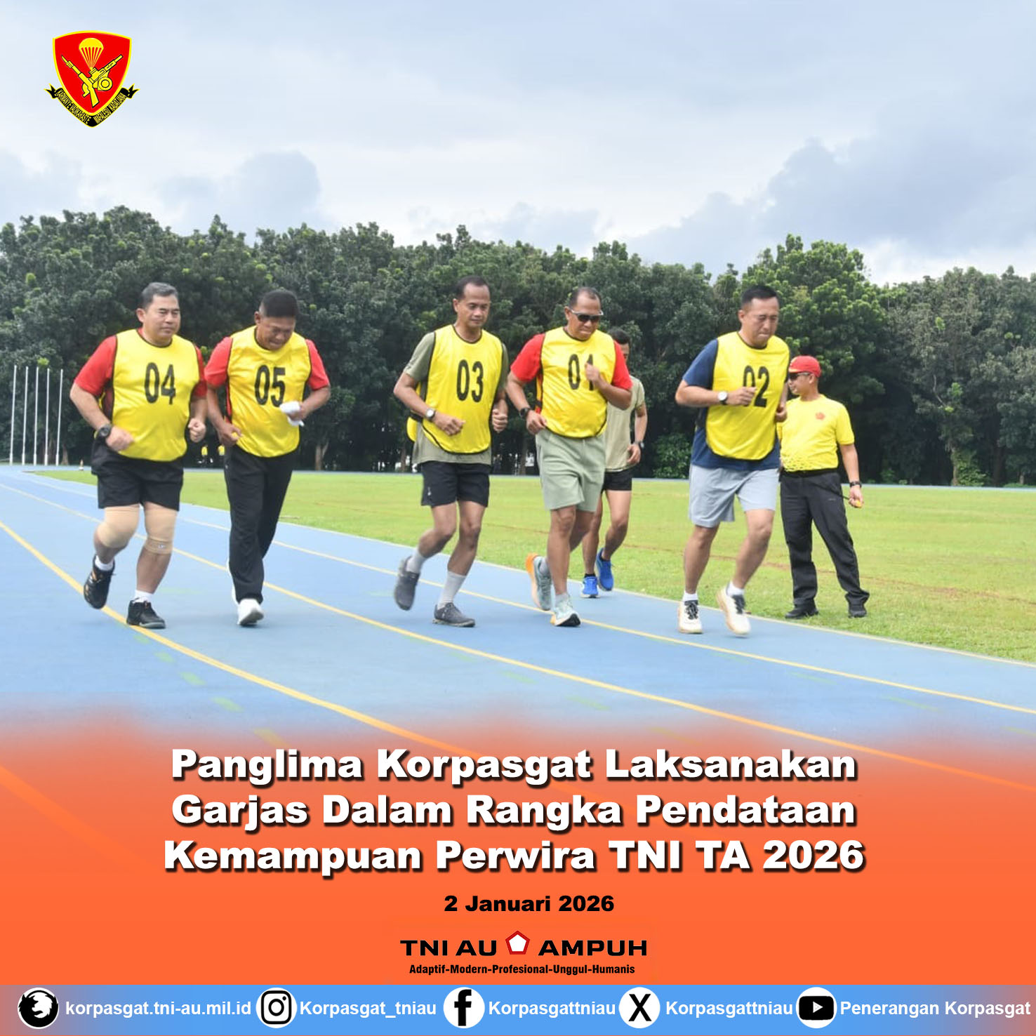 Panglima Korpasgat Laksanakan Garjas Dalam Rangka Pendataan Kemampuan Perwira TNI TA 2026