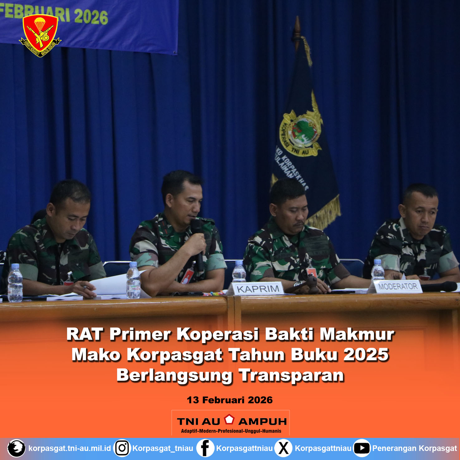 RAT Primer Koperasi Bakti Makmur Mako Korpasgat Tahun Buku 2025 Berlangsung Transparan