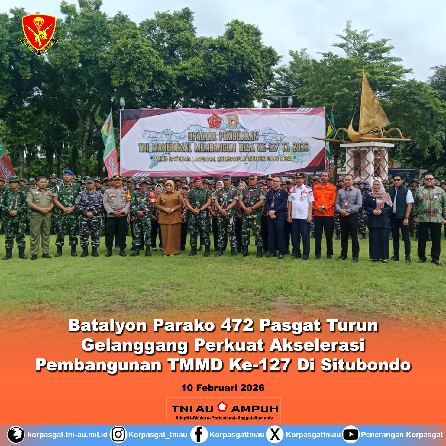 Batalyon Parako 472 Pasgat Turun Gelanggang, Perkuat Akselerasi Pembangunan TMMD Ke-127 Di Situbondo