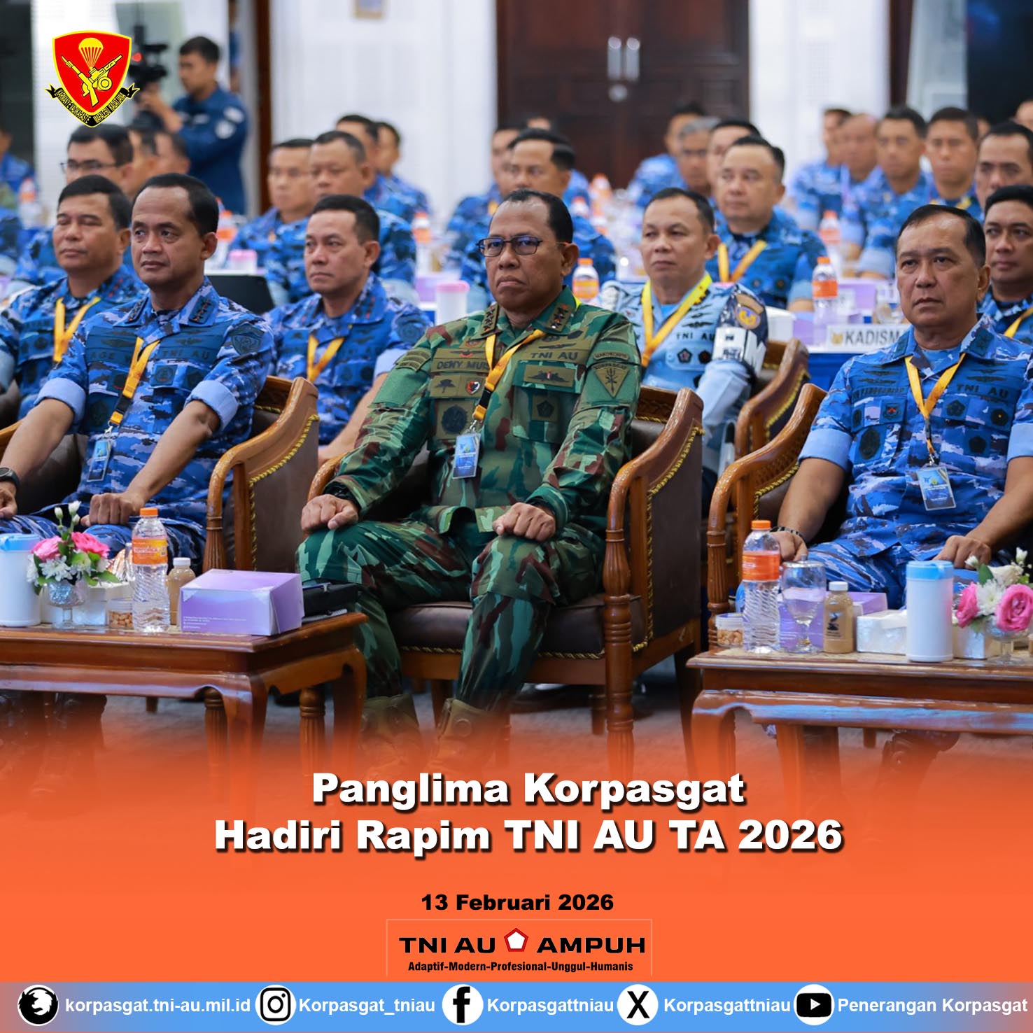 Panglima Korpasgat Hadiri Rapim TNI AU TA 2026