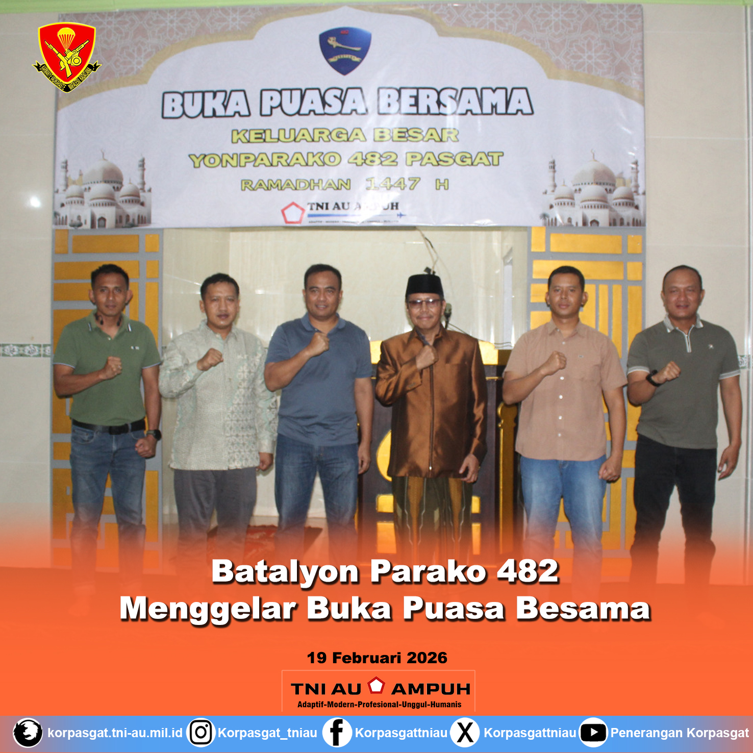 Batalyon Parako 482 Menggelar Buka Puasa Besama