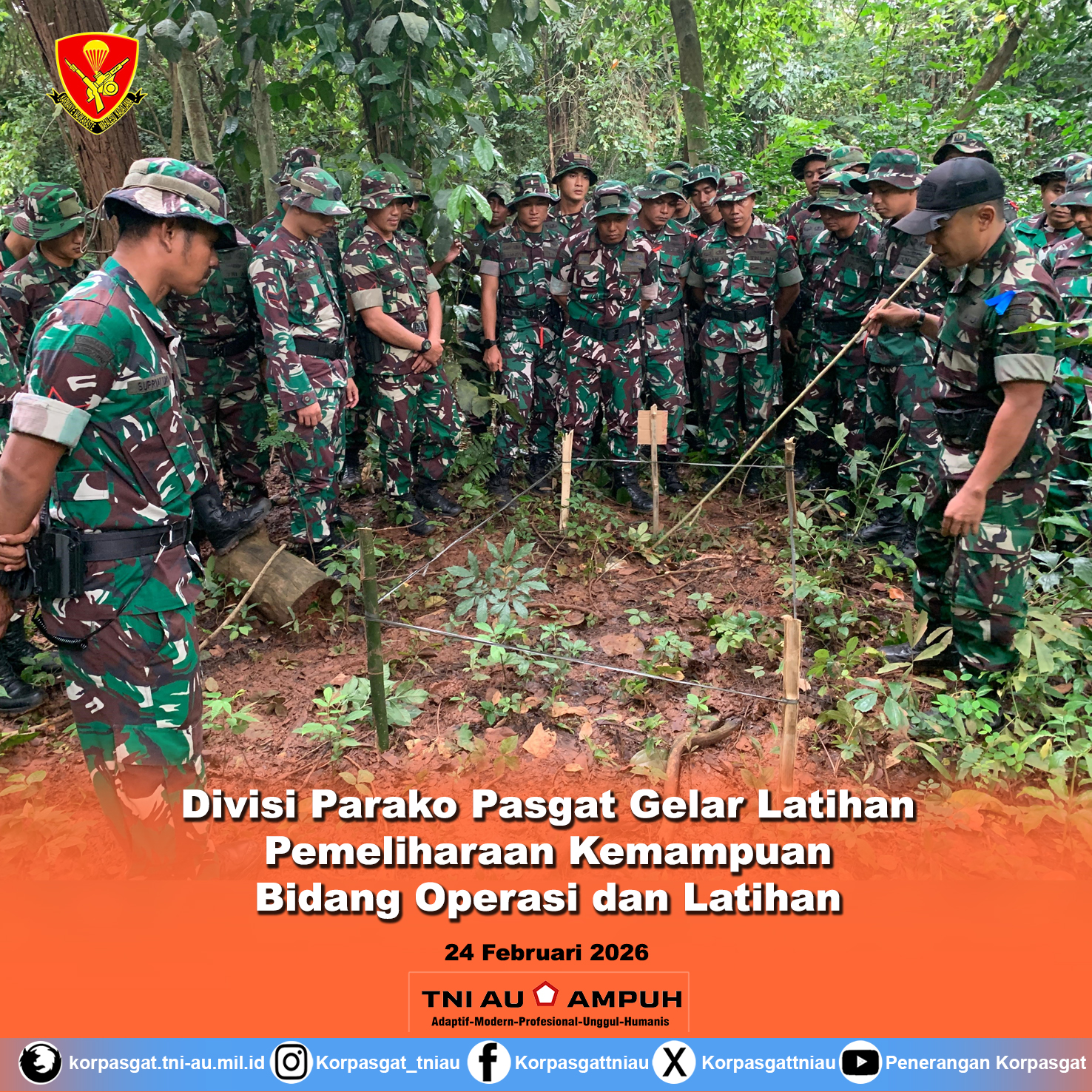 Divisi Parako Pasgat Gelar Latihan Pemeliharaan Kemampuan Bidang Operasi dan Latihan Divisi Parako Pasgat Gelar Latihan Pemeliharaan Kemampuan Bidang Operasi dan Latihan
