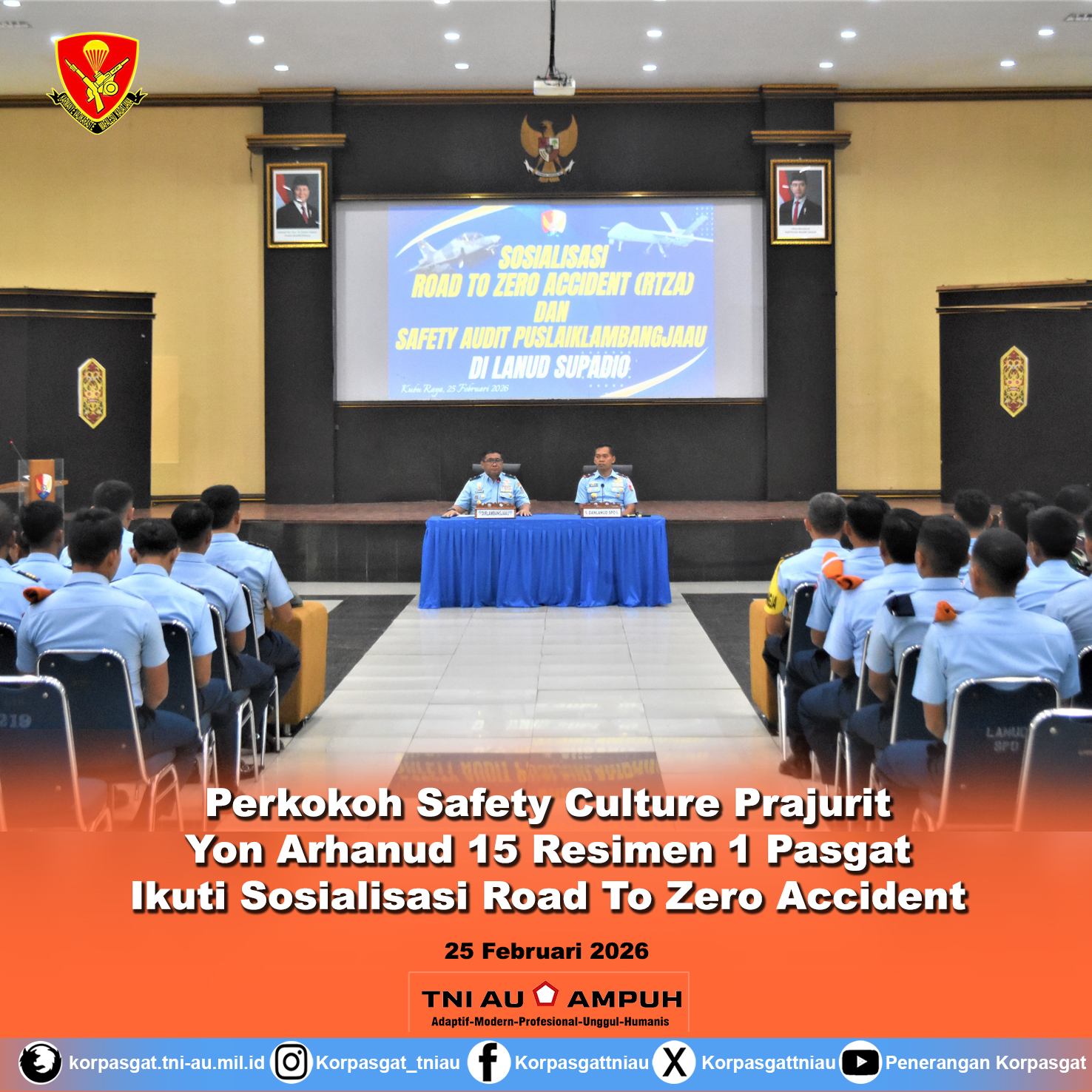 Perkokoh Safety Culture Prajurit Yon Arhanud 15 Resimen 1 Pasgat Ikuti Sosialisasi Road To Zero Accident
