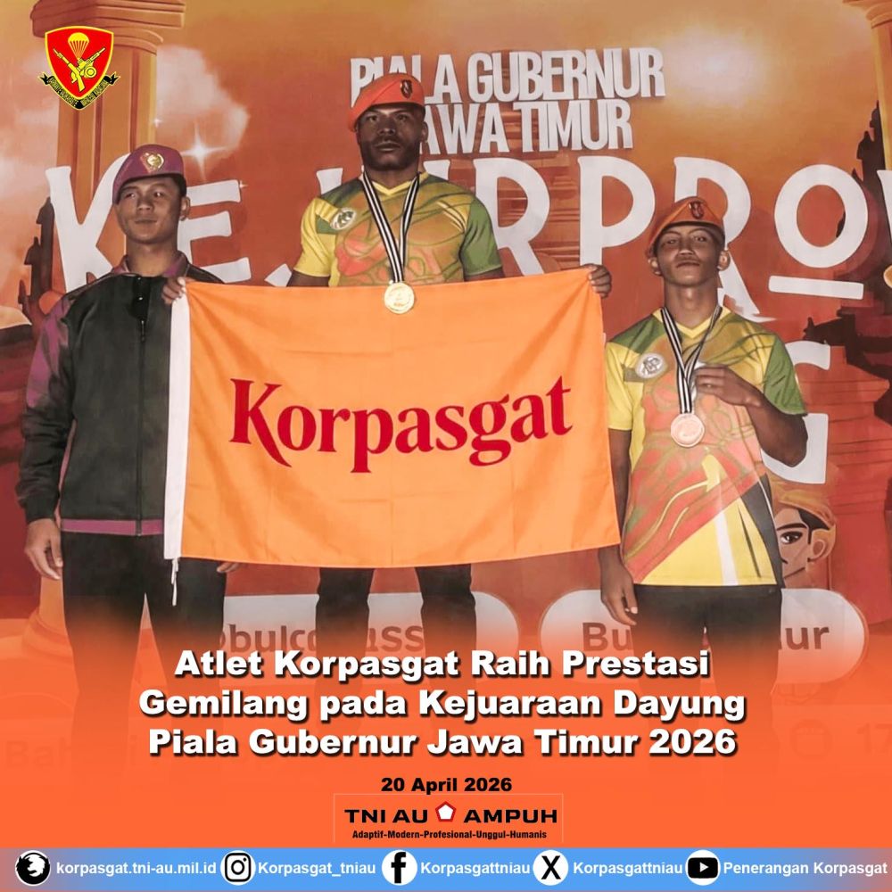 Atlet Korpasgat Raih Prestasi Gemilang pada Kejuaraan Dayung Piala Gubernur Jawa Timur 2026