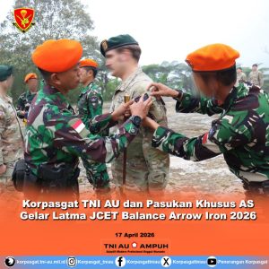 Korpasgat TNI AU dan Pasukan Khusus AS Gelar Latma JCET Balance Arrow Iron 2026