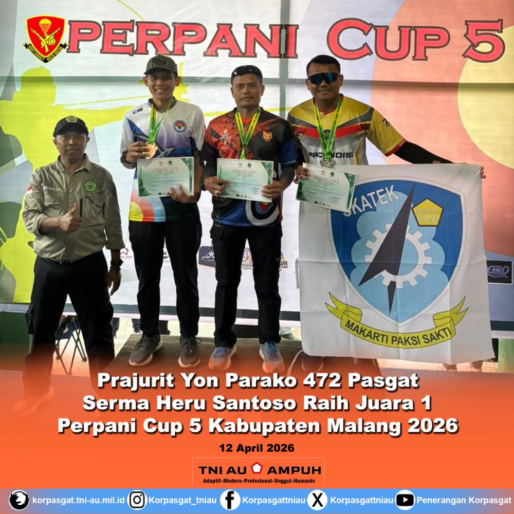Prajurit Yon Parako 472 Pasgat Serma Heru Santoso Raih Juara 1 Perpani Cup 5 Kabupaten Malang 2026