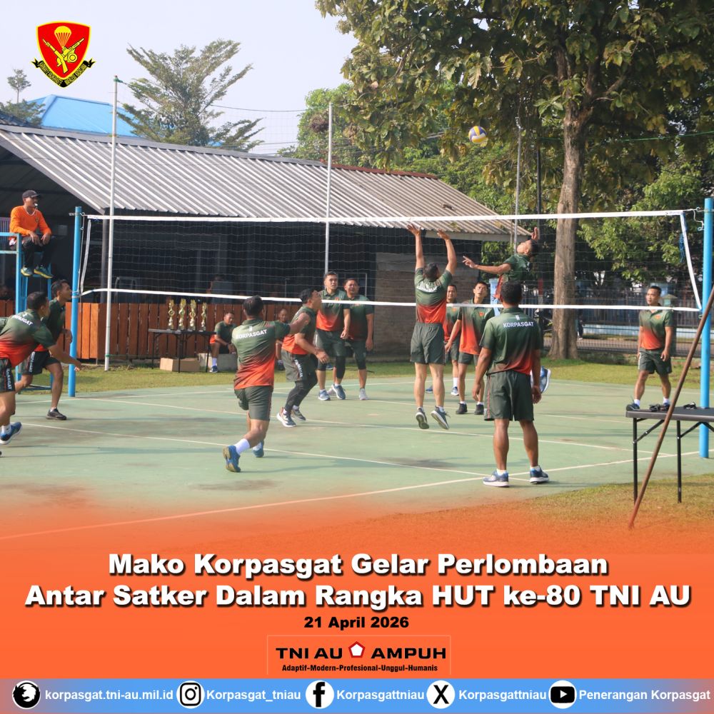 Mako Korpasgat Gelar Perlombaan Antar Satker Dalam Rangka HUT ke-80 TNI AU