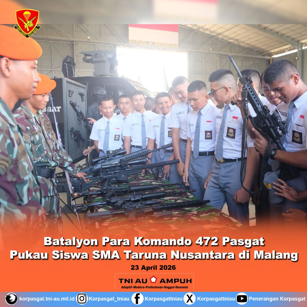 Batalyon Para Komando 472 Pasgat Pukau Siswa SMA Taruna Nusantara di Malang