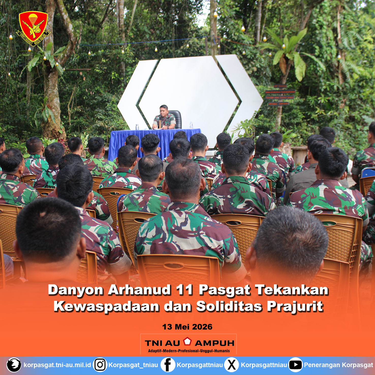 Danyon Arhanud 11 Pasgat Tekankan Kewaspadaan dan Soliditas Prajurit Danyon Arhanud 11 Pasgat Tekankan Kewaspadaan dan Soliditas Prajurit