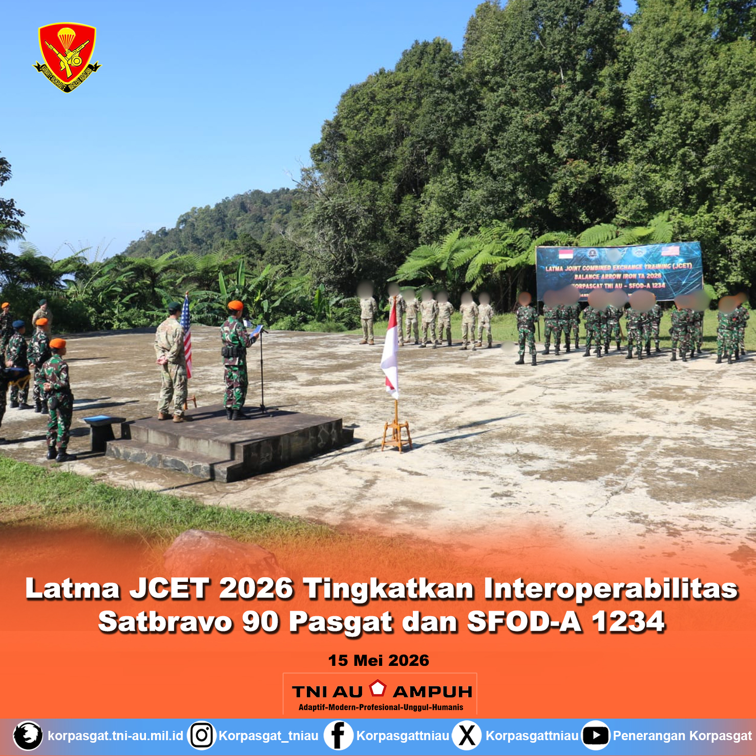 Latma JCET 2026 Tingkatkan Interoperabilitas Satbravo 90 Pasgat dan SFOD-A 1234