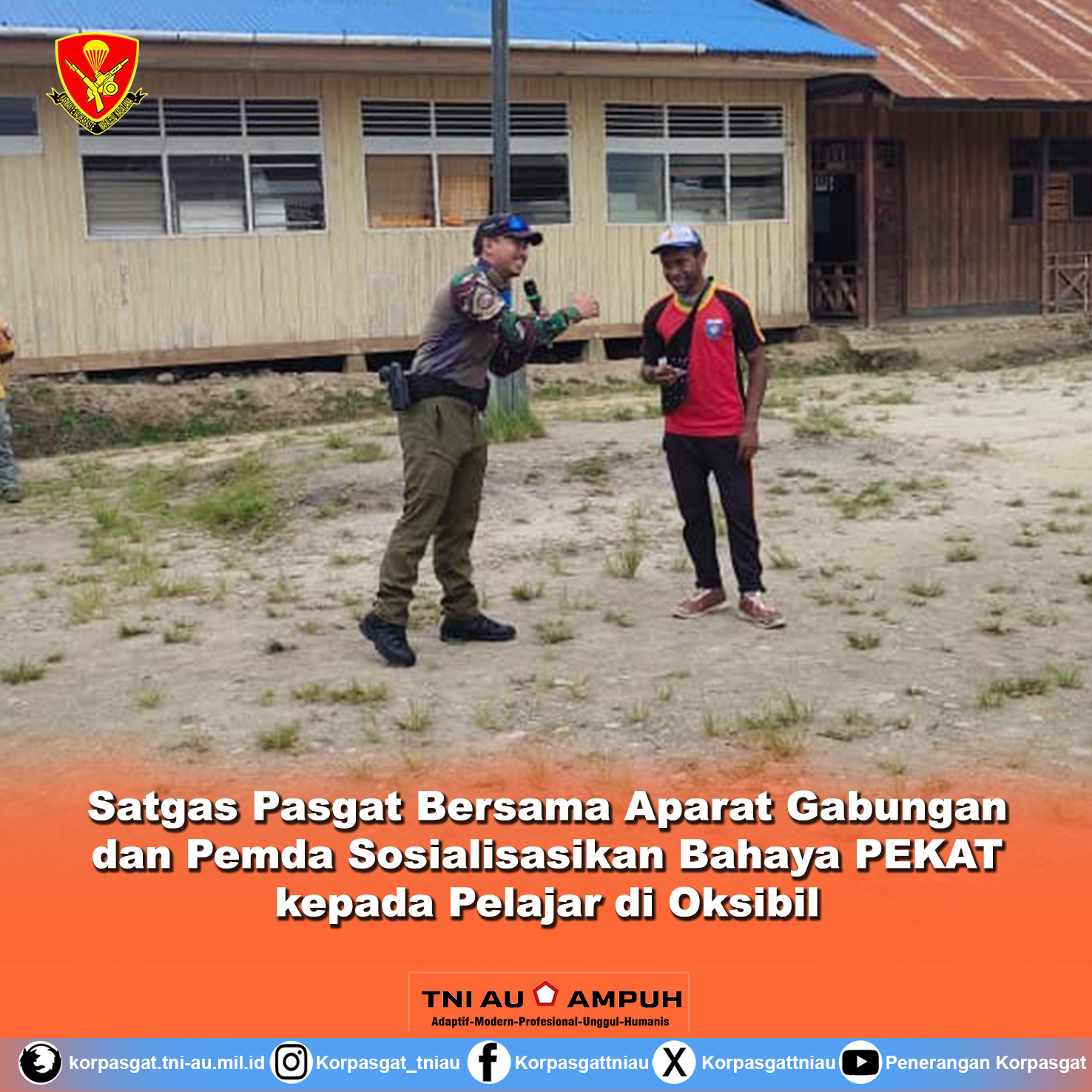 Satgas Pasgat Bersama Aparat Gabungan dan Pemda Sosialisasikan Bahaya PEKAT kepada Pelajar di Oksibil