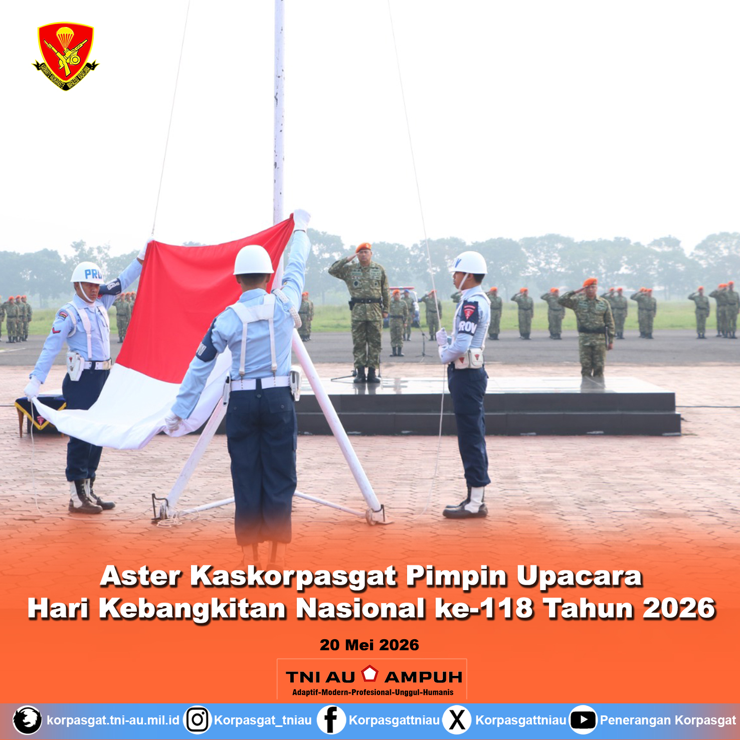 Aster Kaskorpasgat Pimpin Upacara Hari Kebangkitan Nasional ke-118 Tahun 2026