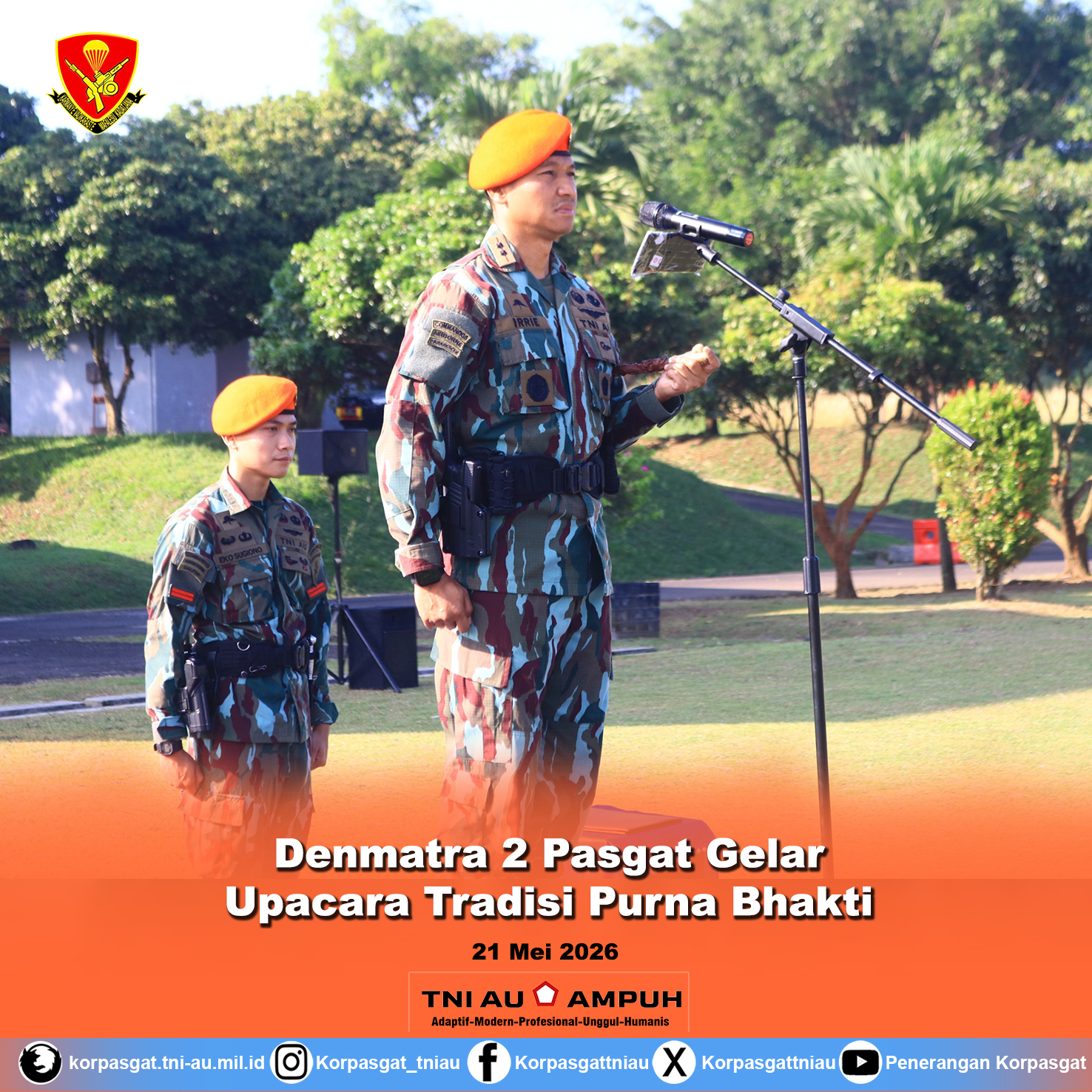 Denmatra 2 Pasgat Gelar Upacara Tradisi Purna Bhakti