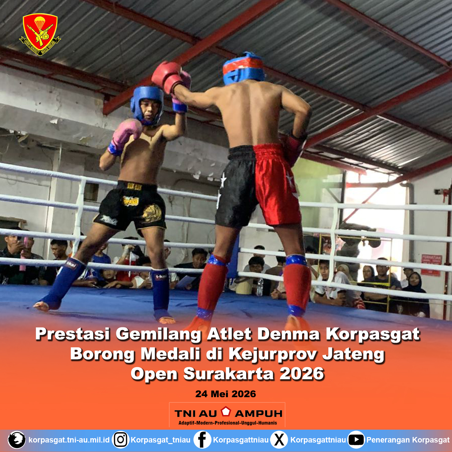 Prestasi Gemilang Atlet Denma Korpasgat Borong Medali di Kejurprov Jateng Open Surakarta 2026 Prestasi Gemilang Atlet Denma Korpasgat Borong Medali di Kejurprov Jateng Open Surakarta 2026