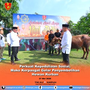 Perkuat Kepeduliaan Sosial, Mako Korpasgat Gelar Penyembelihan Hewan Kurban