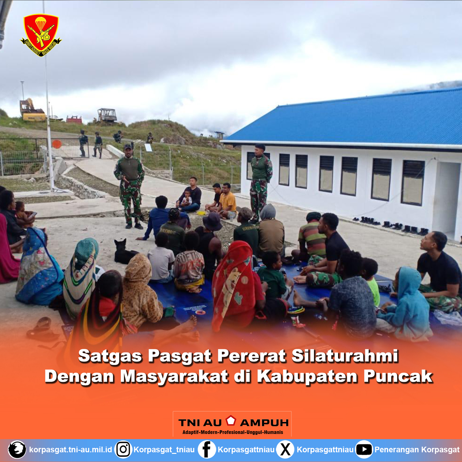 Satgas Pasgat Pererat Silaturahmi Dengan Masyarakat di Kabupaten Puncak