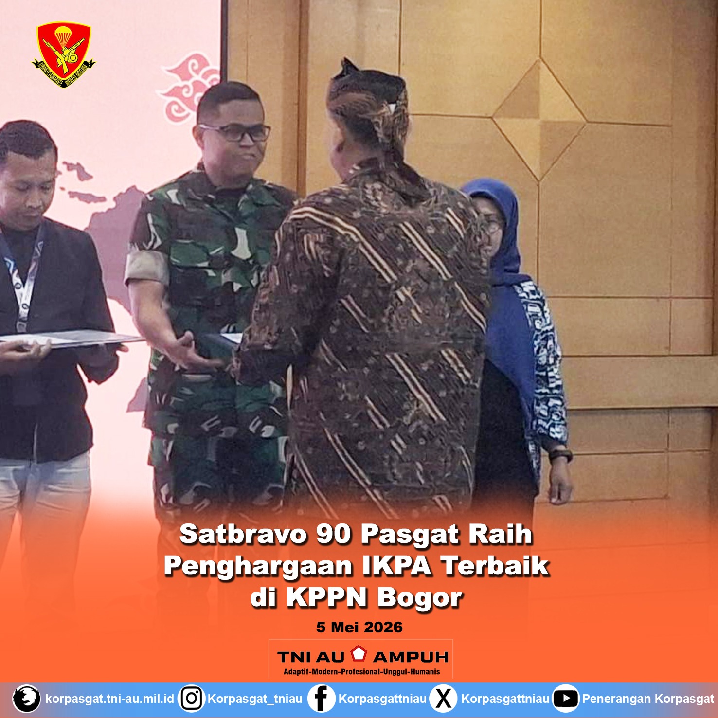Satbravo 90 Pasgat Raih Penghargaan IKPA Terbaik di KPPN Bogor