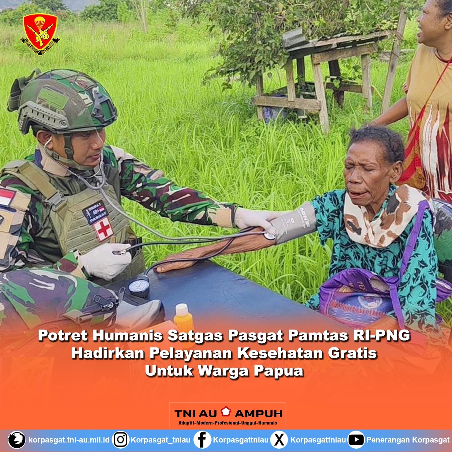 Potret Humanis Satgas Pasgat Pamtas RI-PNG Hadirkan Pelayanan Kesehatan Gratis bagi Warga Papua Potret Humanis Satgas Pasgat Pamtas RI-PNG Hadirkan Pelayanan Kesehatan Gratis bagi Warga Papua
