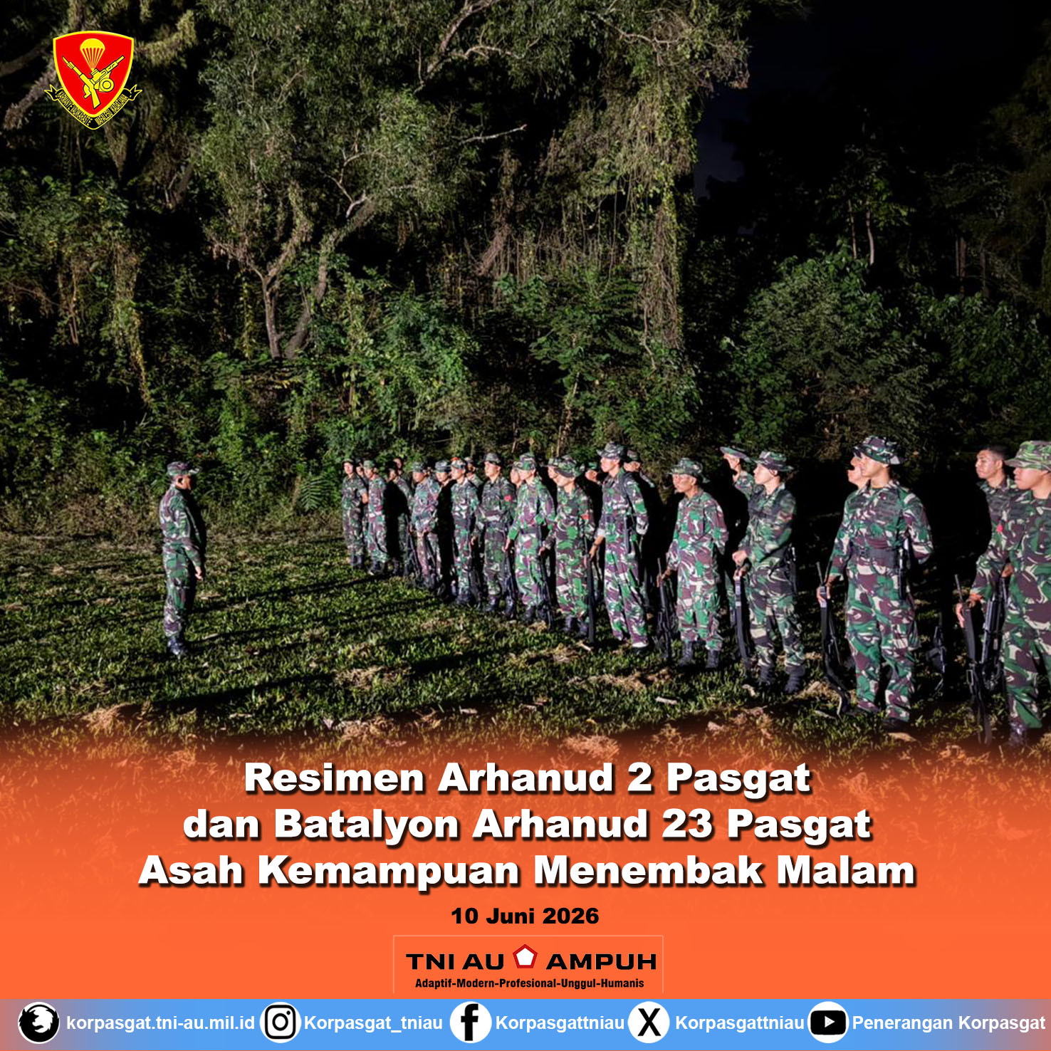 Resimen Arhanud 2 Pasgat dan Batalyon Arhanud 23 Pasgat Asah Kemampuan Menembak Malam Resimen Arhanud 2 Pasgat dan Batalyon Arhanud 23 Pasgat Asah Kemampuan Menembak Malam