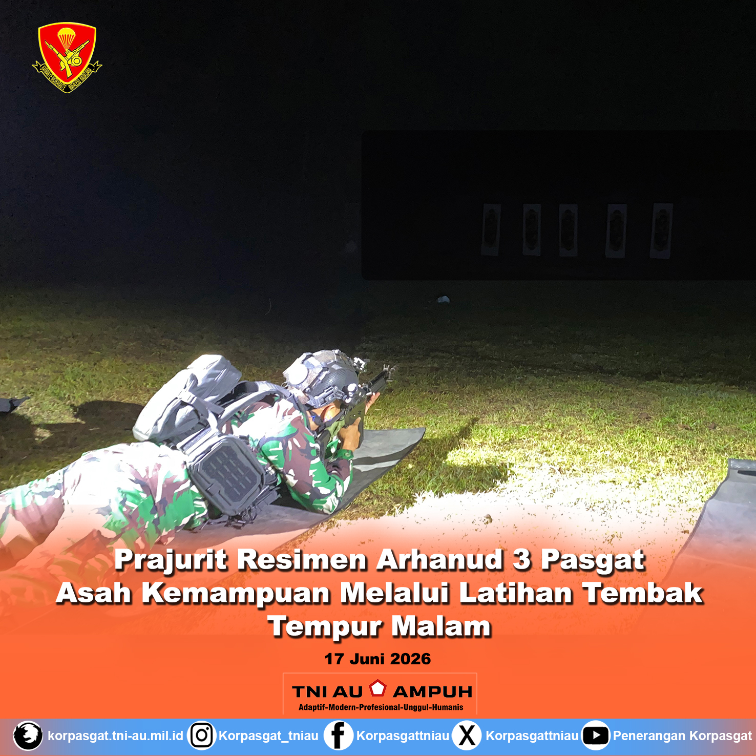 Prajurit Resimen Arhanud 3 Pasgat Asah Kemampuan Melalui Latihan Tembak Tempur Malam Prajurit Resimen Arhanud 3 Pasgat Asah Kemampuan Melalui Latihan Tembak Tempur Malam