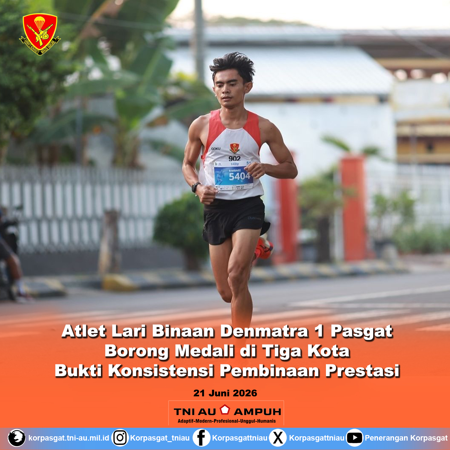 Atlet Lari Binaan Denmatra 1 Pasgat Borong Medali di Tiga Kota, Bukti Konsistensi Pembinaan Prestasi