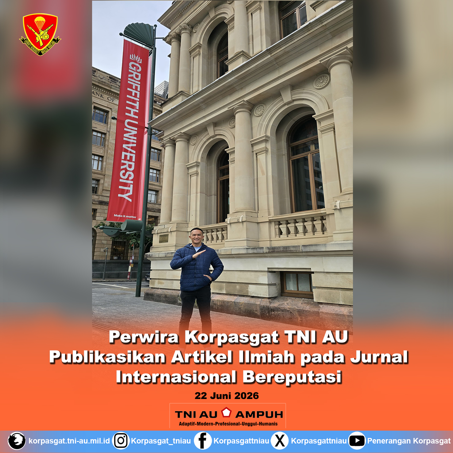 Perwira Korpasgat TNI AU Publikasikan Artikel Ilmiah pada Jurnal Internasional Bereputasi Perwira Korpasgat TNI AU Publikasikan Artikel Ilmiah pada Jurnal Internasional Bereputasi